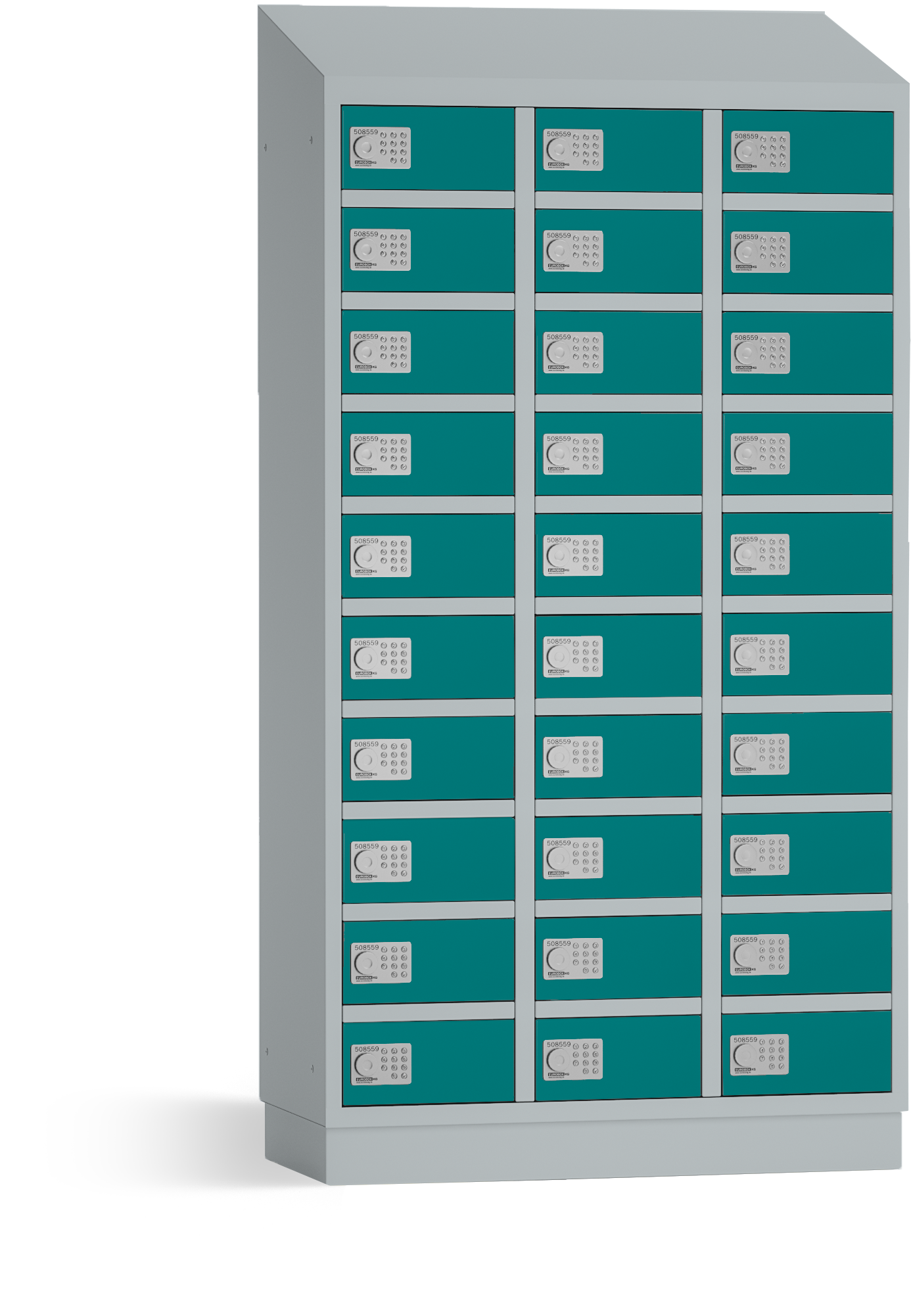 PREMIUM - Notebookschrank/ Laptopschrank  - 3 Abteile - 30 Fächer