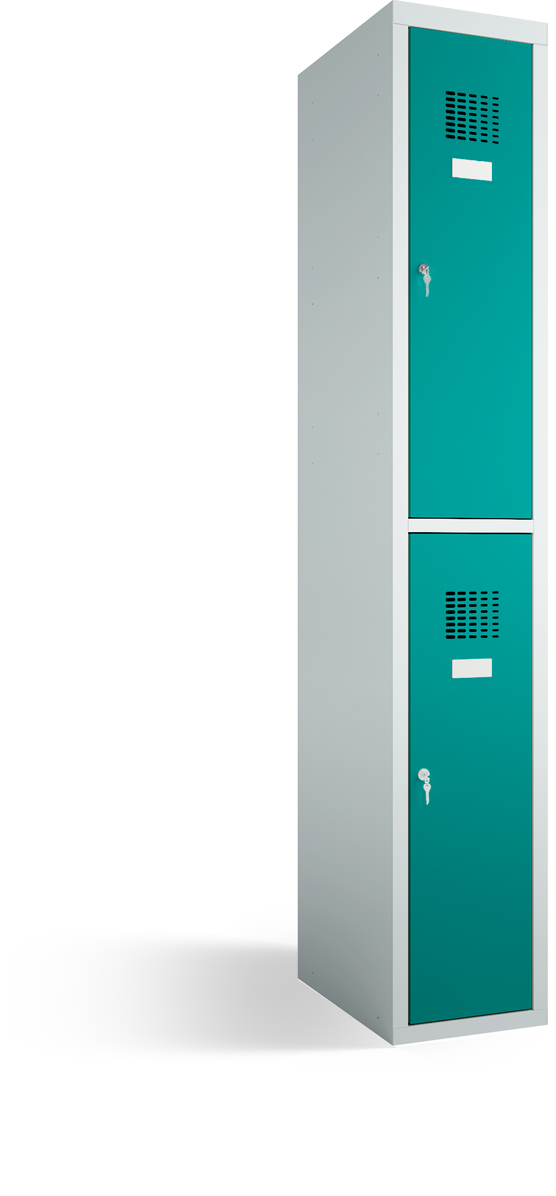 Garderobenschrank - 1 Abteil - 2 Fächer